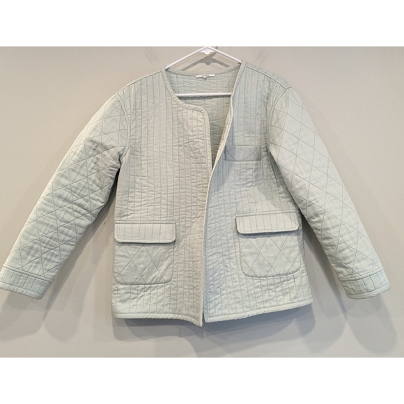 Tularosa Theo Quilted Open Jacket in Washed Mint Size Small - Picture 4 of 9